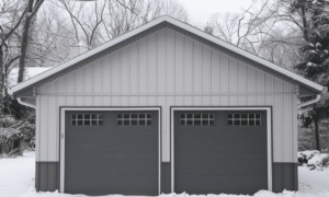 Steel garage kits in British Columbia displayed in a scenic outdoor setting.