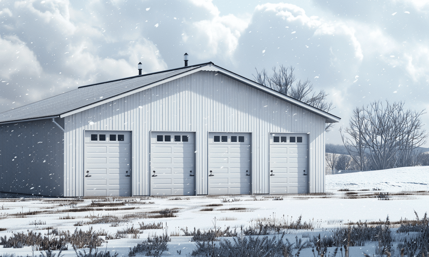 Ontario steel frame garage with durable metal construction, spacious interior, and modern design for versatile storage and vehicle protection.