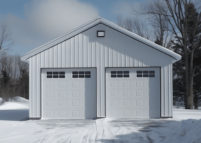 Detached Metal Garage with Workshop in Brampton