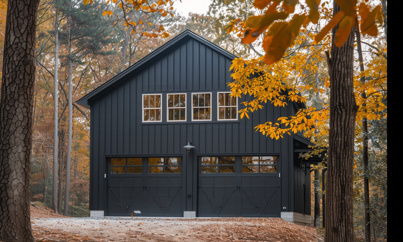 Ontario steel garage kits for a garage with loft, durable and customizable steel structures with added loft space for versatile use.