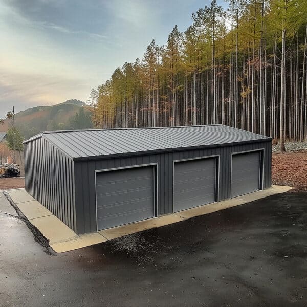 Multi-vehicle garage package 30x50 with spacious design, ideal for large storage and workshop needs. Durable construction and easy assembly.