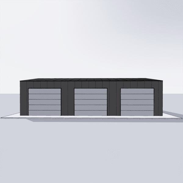 30x50 garage package with two car capacity, ideal for storage and workshop space, featuring durable construction and customizable options.