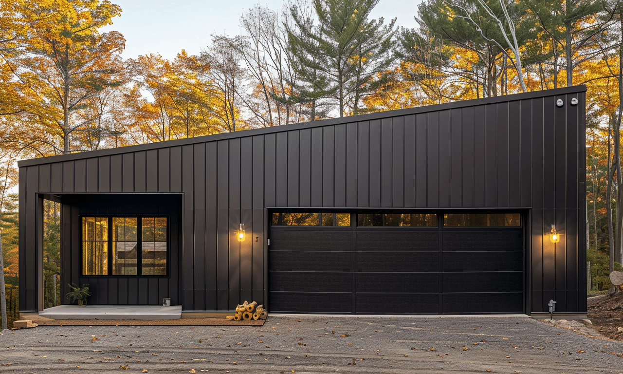 Modular home featuring a durable steel frame terrace with contemporary design.