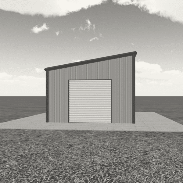 16x20 metal building exterior featuring a sturdy design suitable for storage, workshops, or commercial use.