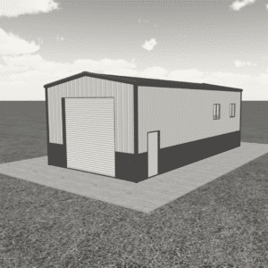 20x40 metal building MB212204014W0 showcasing a durable design suitable for storage or workshop purposes.