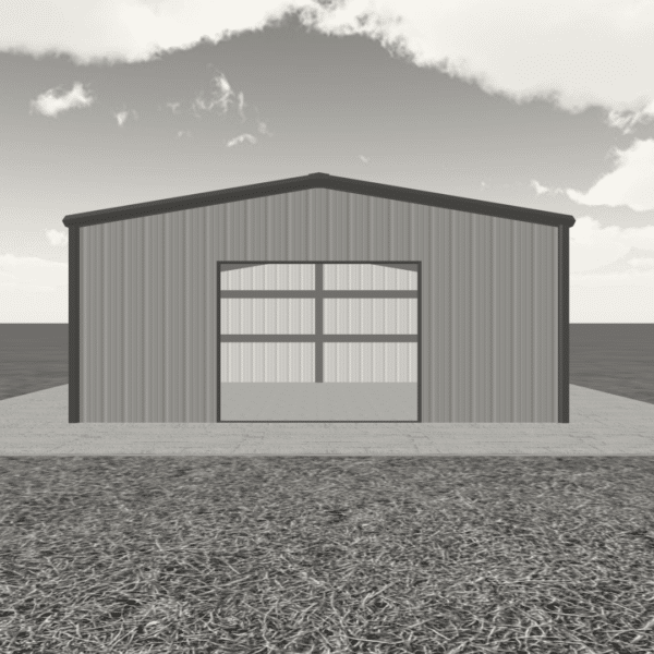 24x24 metal building MB21224241000 featuring a sturdy design ideal for storage, workshops, and garage solutions.