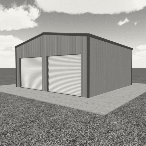 30x30 metal building MB212303014D2 featuring a durable design ideal for storage or workshop use in various environments.