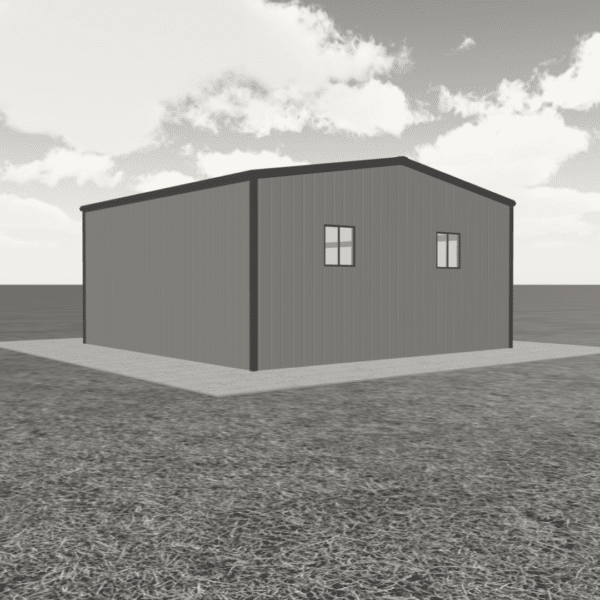 30x30 metal building MB212303014D2 showcasing a durable structure ideal for storage, workshops, or garages.