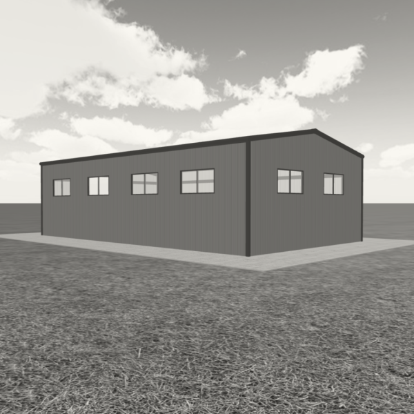 30x50 metal building MB21230501400 with a sleek design, ideal for storage, workshops, and industrial use.