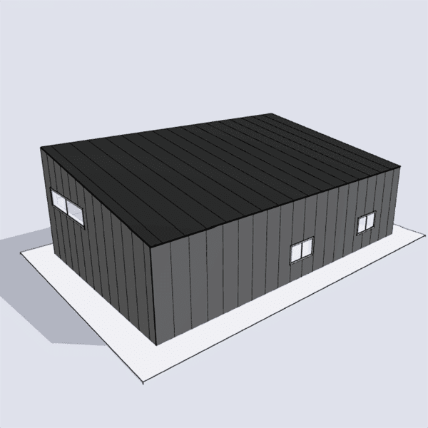 Steel building kit 30x48 ideal for commercial or residential use, featuring durable materials and customizable design options.