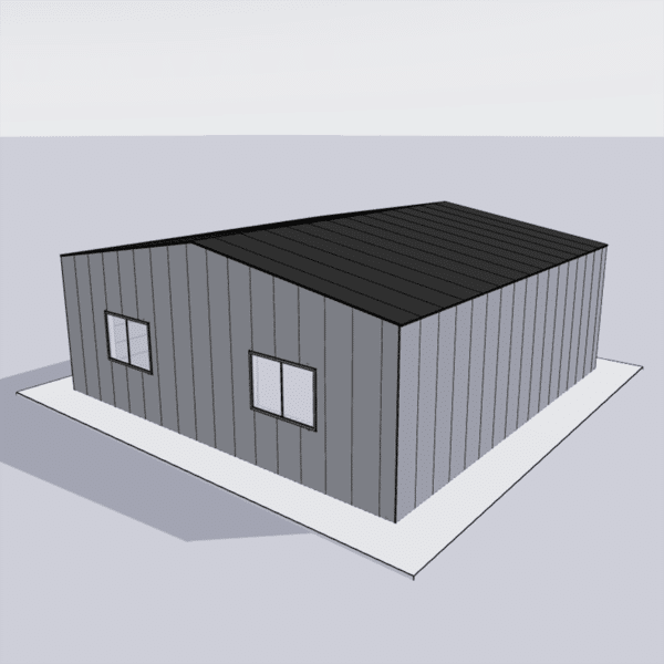 Steel building kit 40x40 designed for versatile construction, perfect for garages, workshops, or storage solutions.