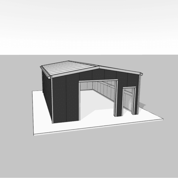 Steel building kit 20x30-5 featuring durable construction, ideal for storage, workshops, or commercial use.