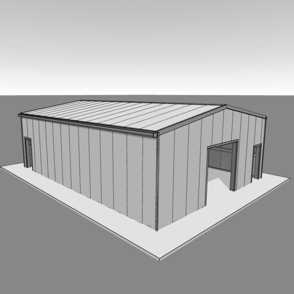 Steel building kit 30x40 designed for versatile structures, perfect for workshops, garages, and storage solutions.