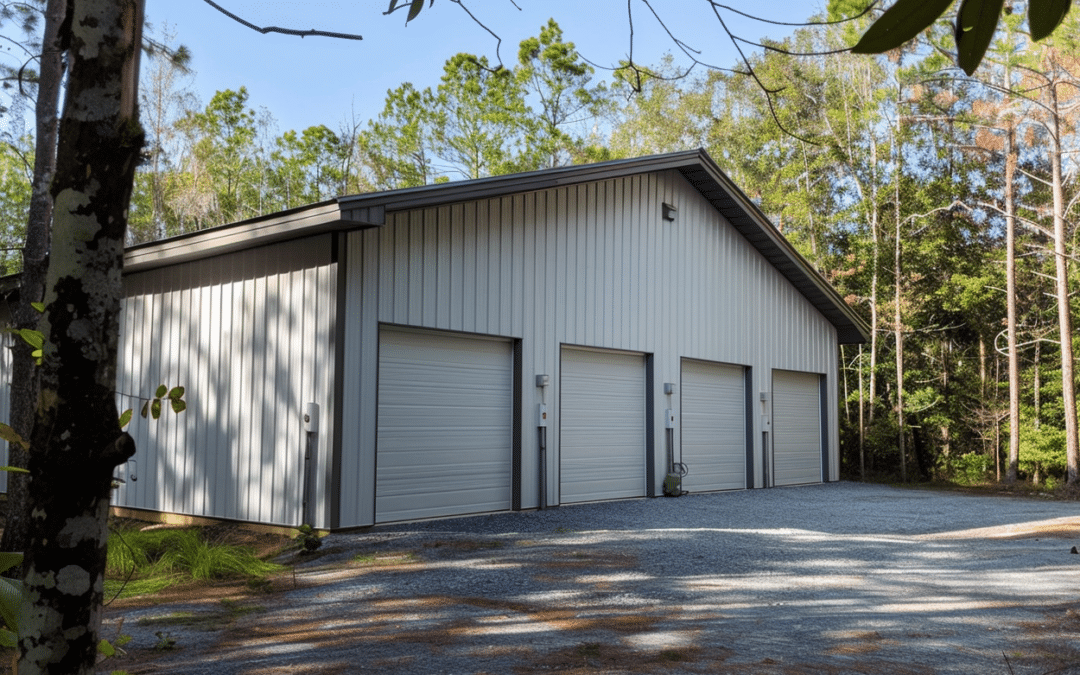 Four-Door Steel Garage in Huntsville, Ontario