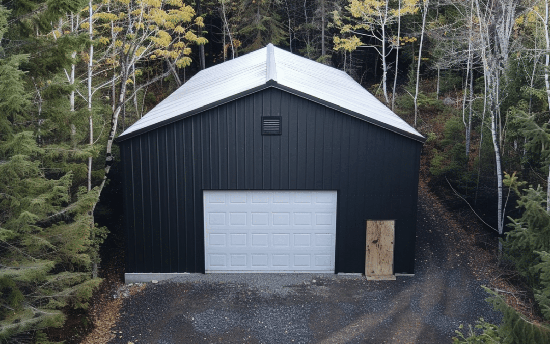 Modern Black Garage in Whistler, BC