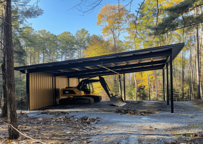 Custom-Built Metal Garage with a Carport in Barrie