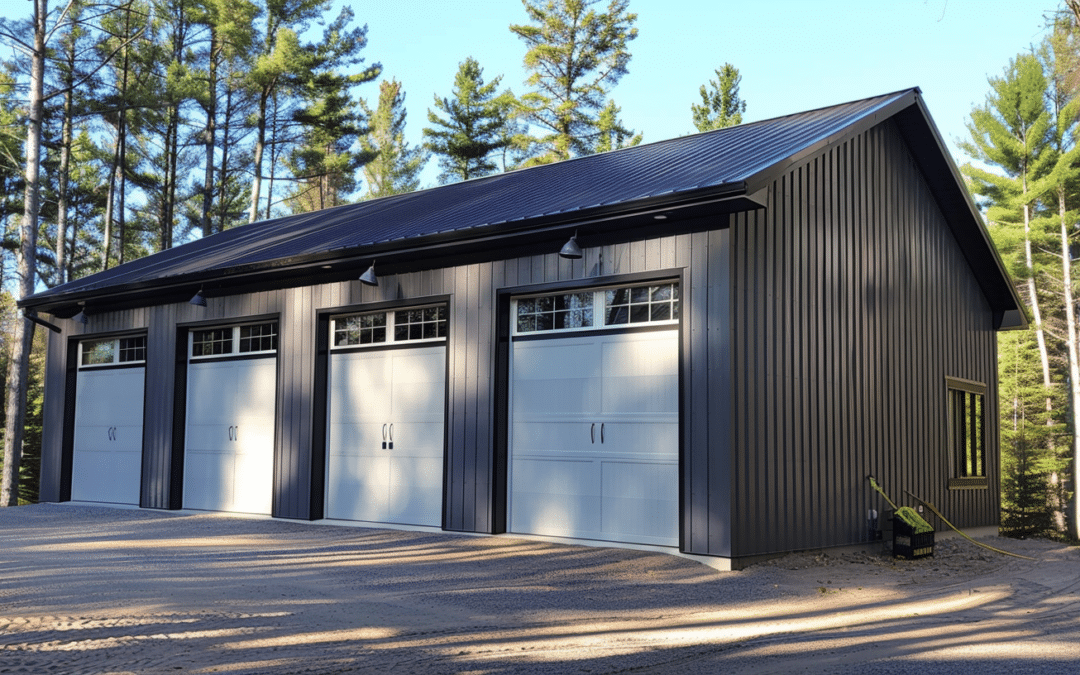 Modern and Spacious Garage with Custom Door Design in Truro, Nova Scotia