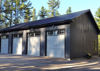 Modern and Spacious Garage with Custom Door Design in Truro, Nova Scotia