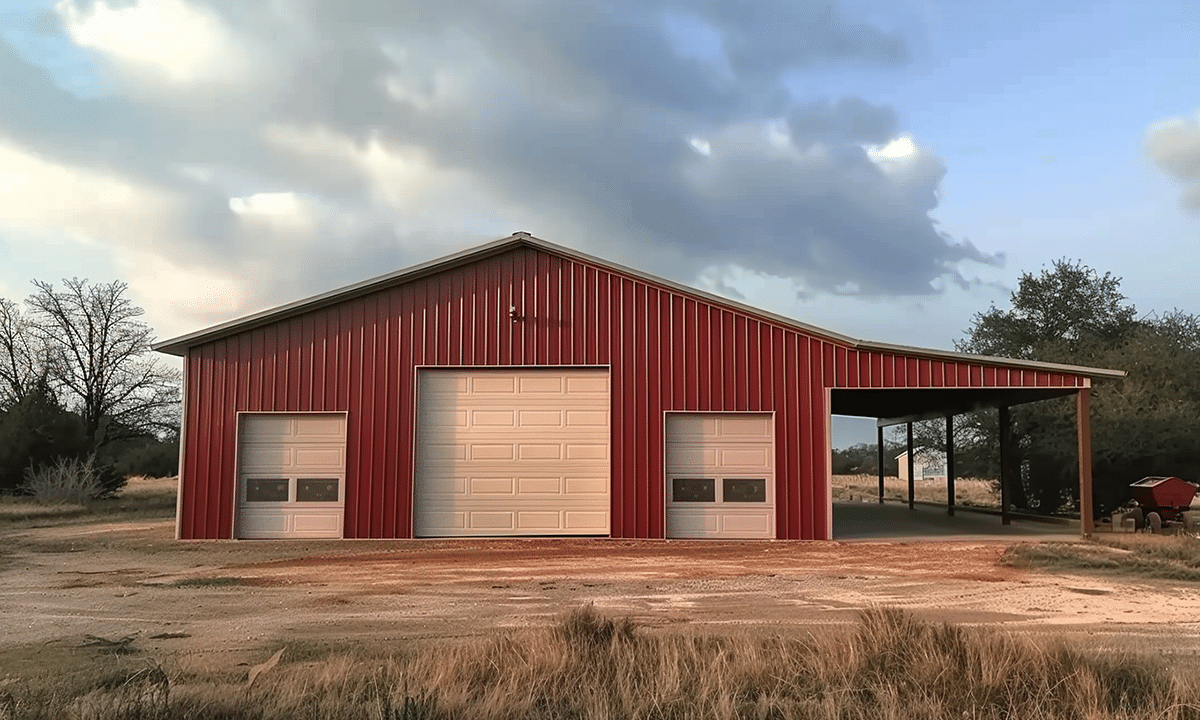 Workshop storage solutions showcasing organized farm equipment in a clean, efficient workspace for improved accessibility.