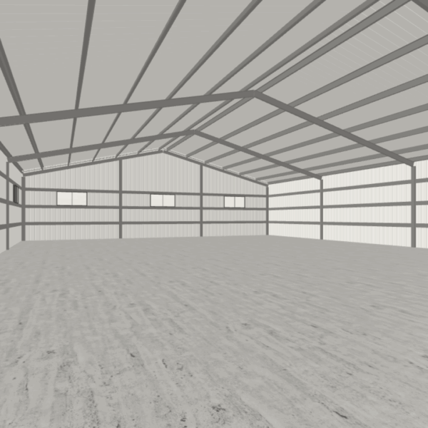 80x100 Steel Building Kit – Workshop with Lean-to - Image 7
